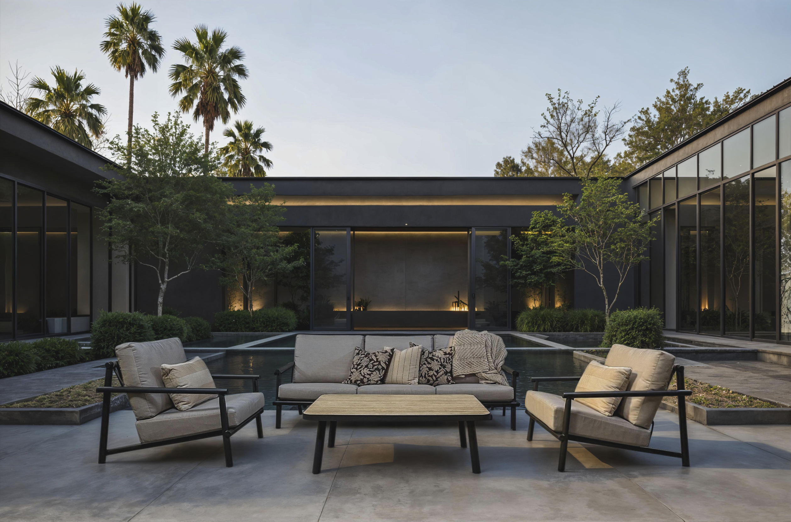 Elegant 4 Piece Sofa Set - Olefin