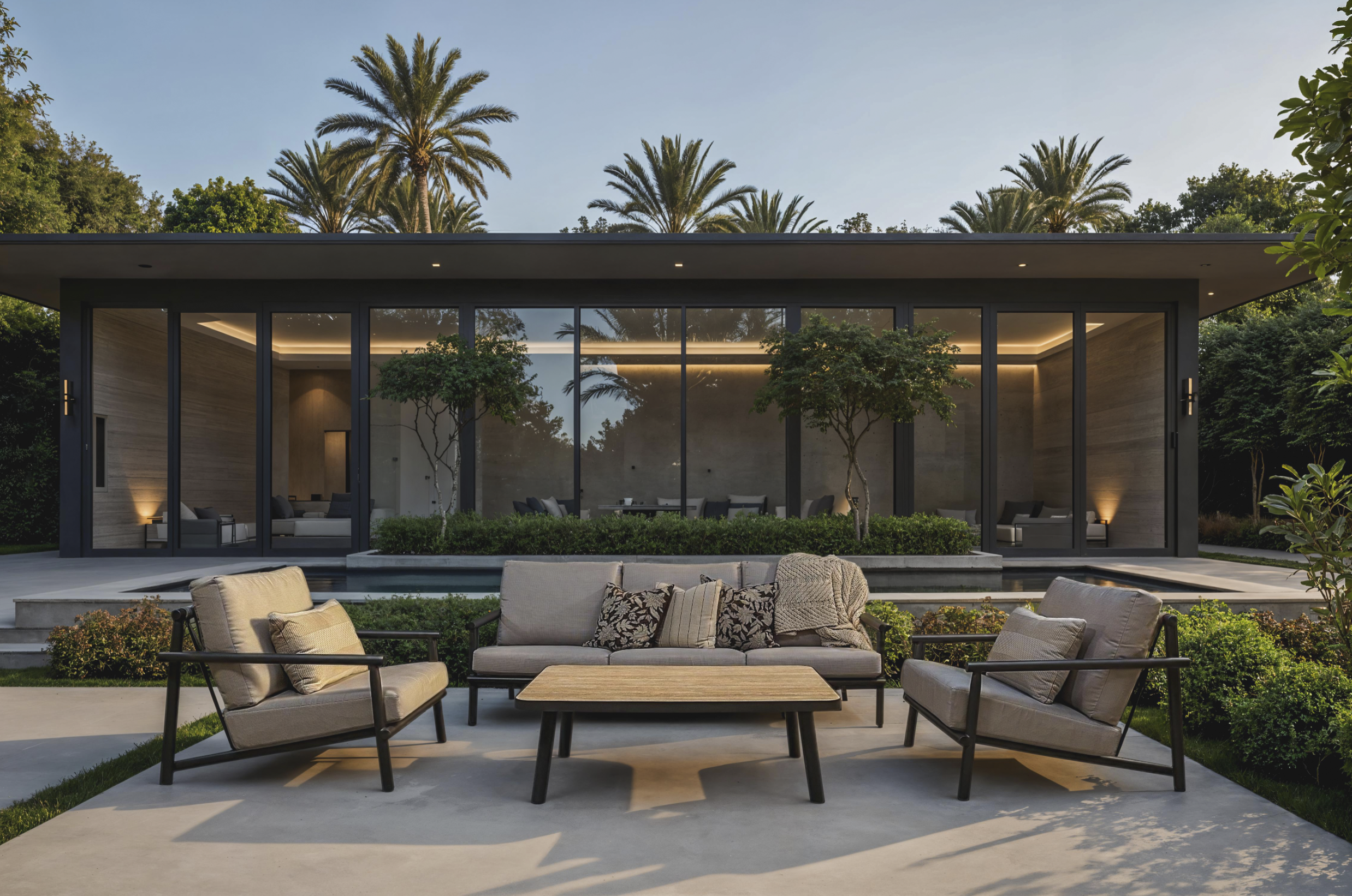 Elegant 4 Piece Sofa Set - Sunbrella