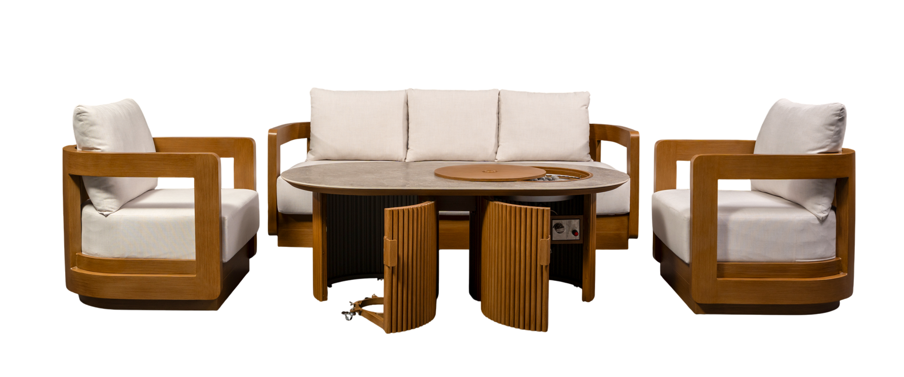 Bowery 4 Piece Fire Pit Set