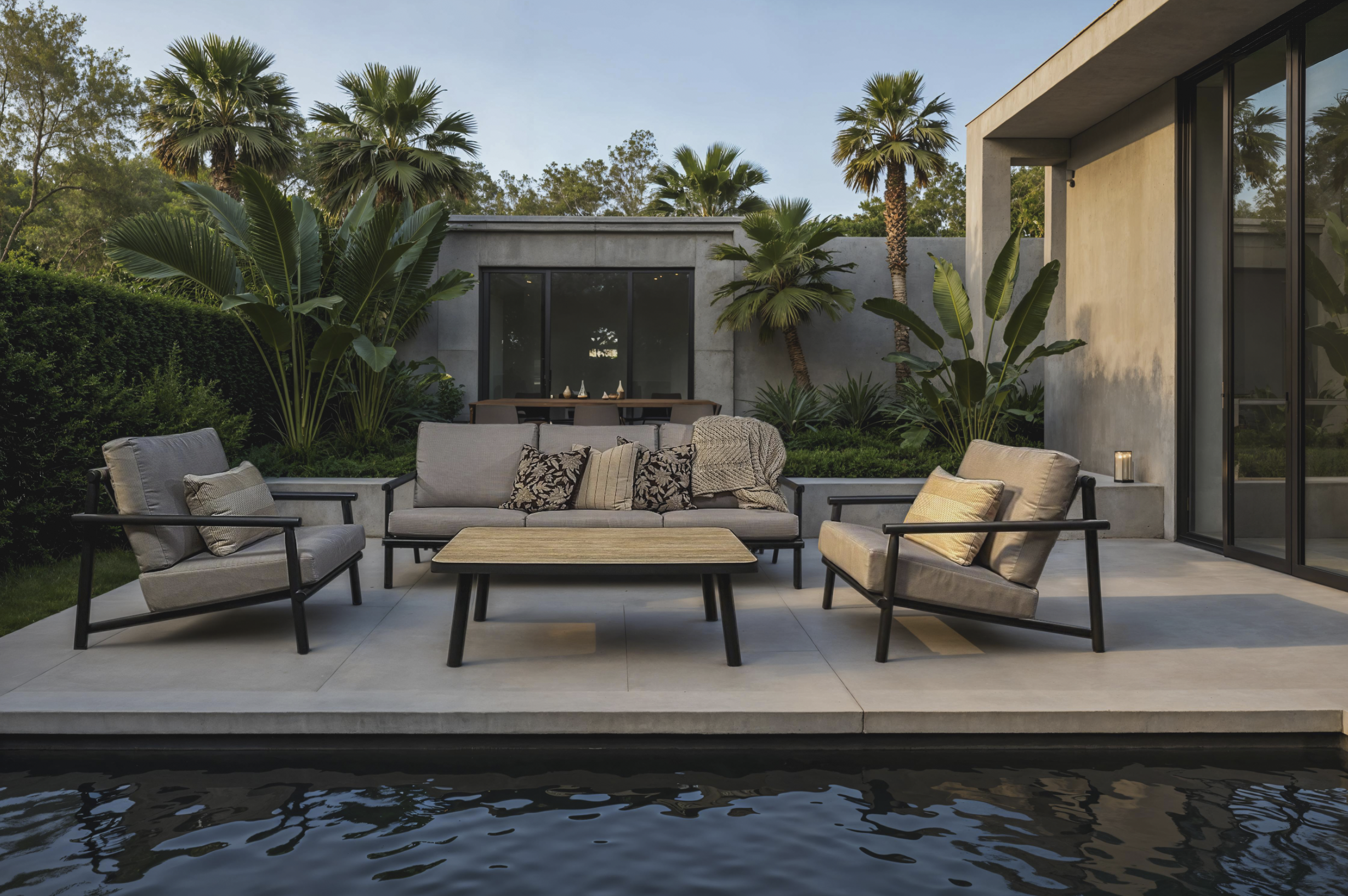 Elegant 4 Piece Sofa Set - Olefin