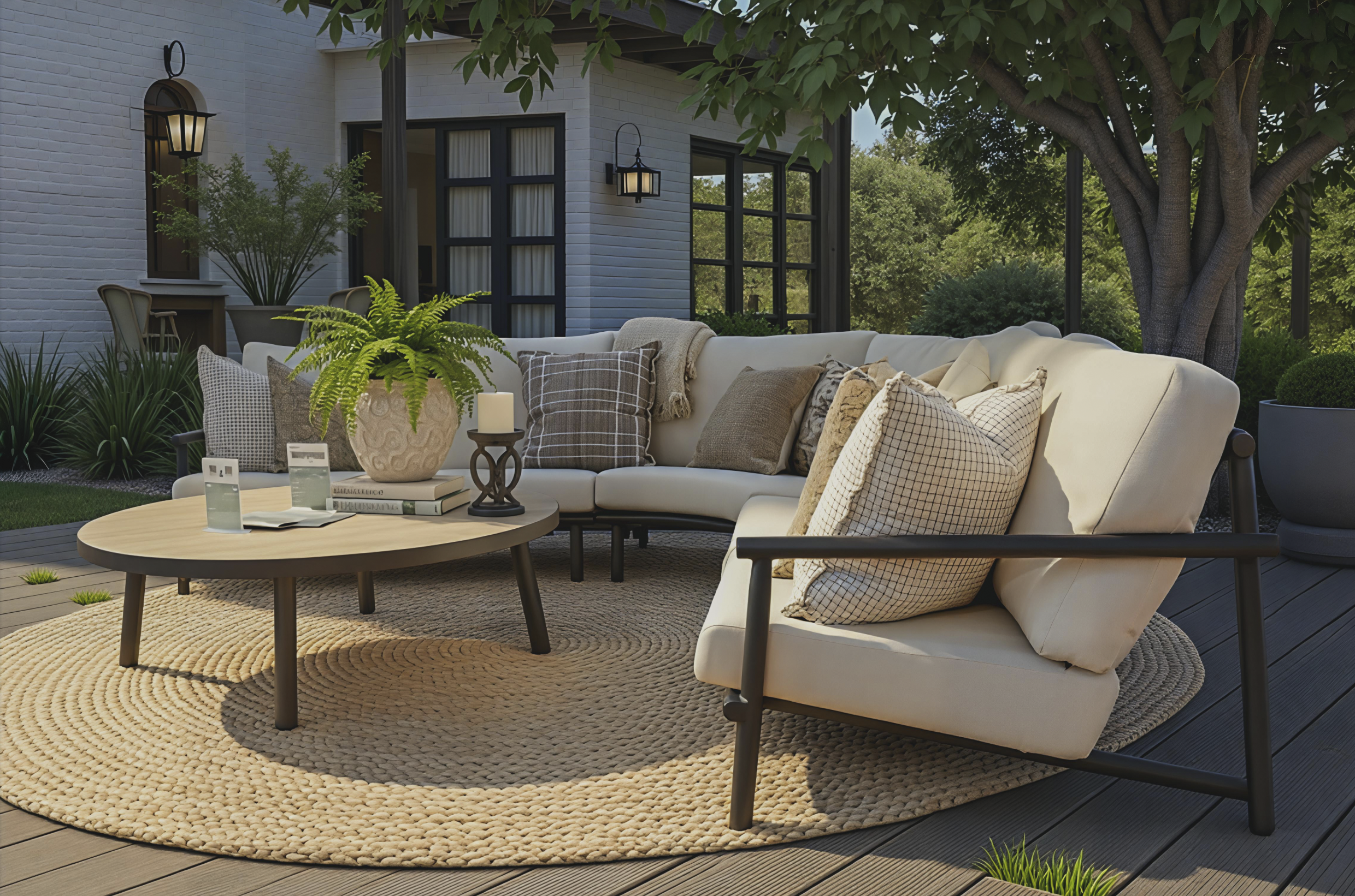 Elegant 4 Piece Sectional - Sunbrella