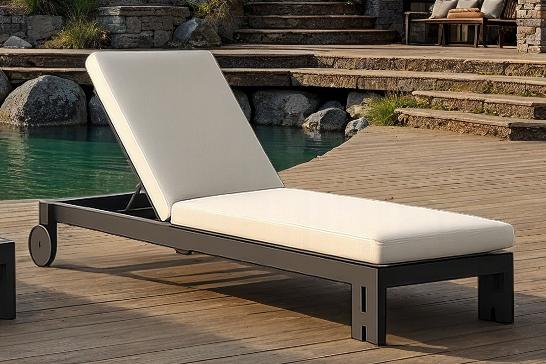 Lagos Sling Chaise Lounge With Cushion: PK 1 - Outdura
