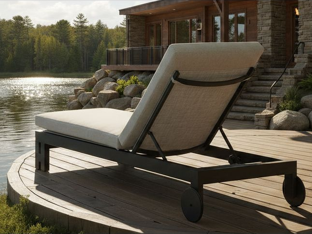 Lagos Sling Chaise Lounge With Cushion: PK 1 - Outdura