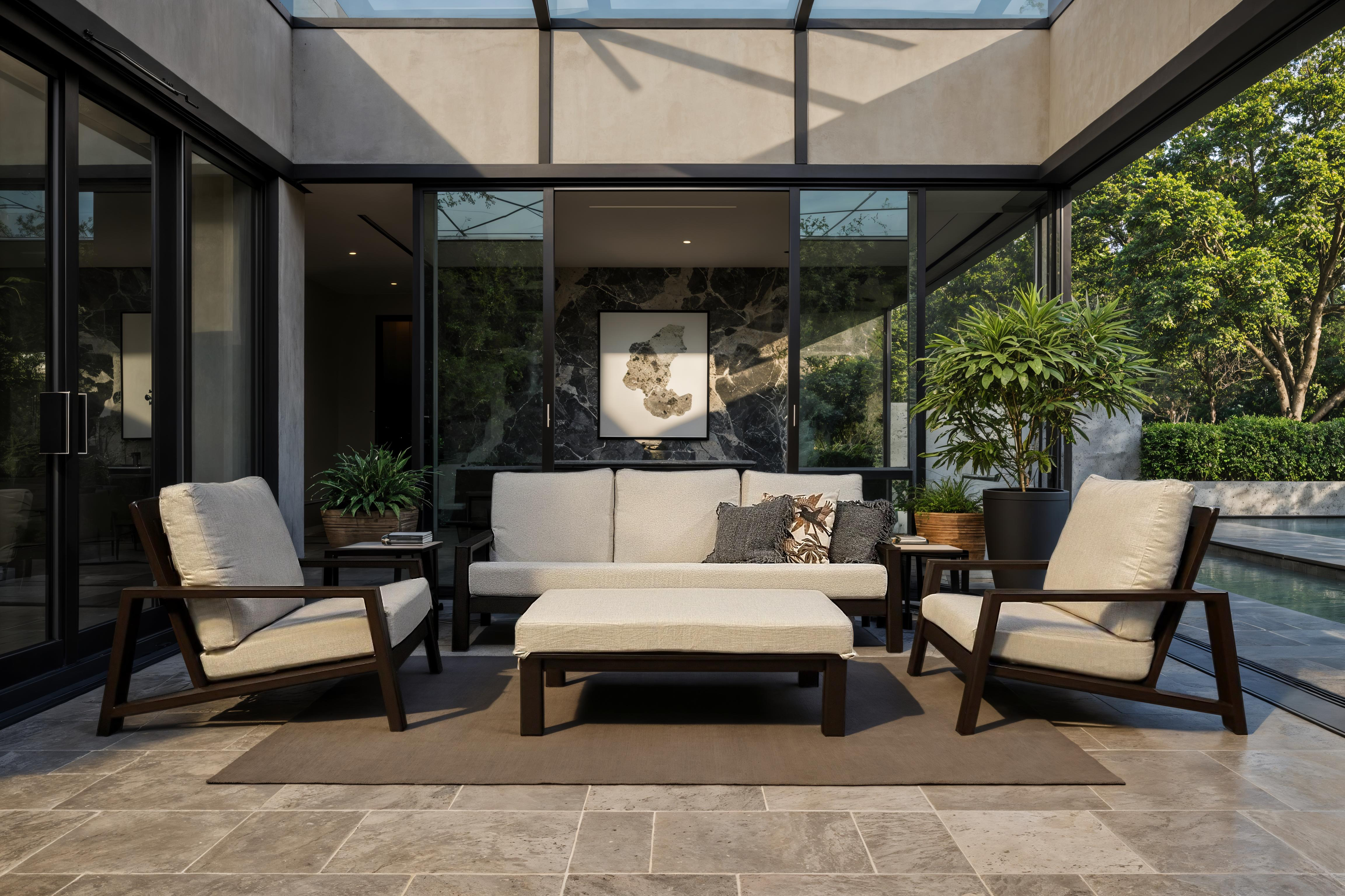 Venetia Coffee Table with Cushion - Sunbrella